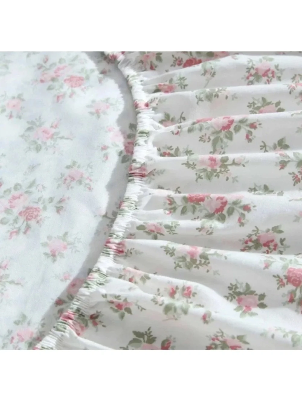 Laura Ashley Leanna Rose ~ Twin Sheet Set ~ Pink Floral ~ 100% Cotton